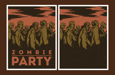 Zombie party invitation.