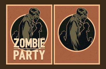 Zombie party invitation.