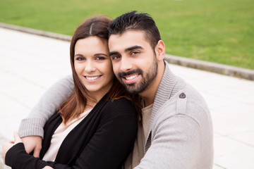 Couple hugging each other