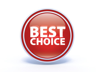 Best choice circular icon on white background