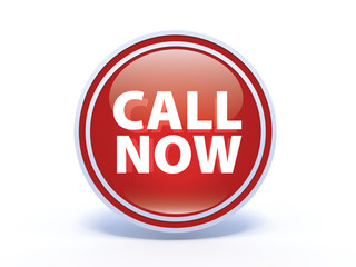 call now circular icon on white background