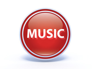 music circular icon on white background