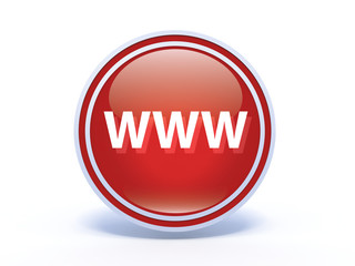 www circular icon on white background