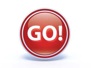 go circular icon on white background