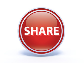 share circular icon on white background