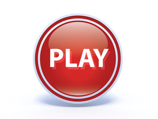play circular icon on white background