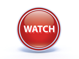 watch circular icon on white background