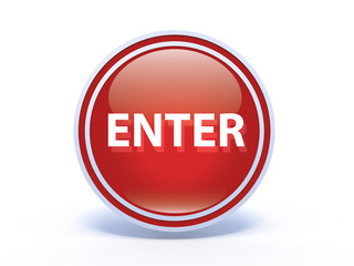 enter circular icon on white background