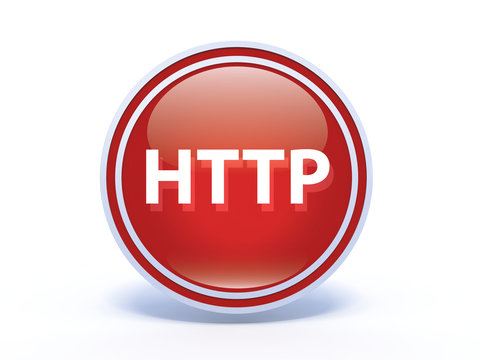 http circular icon on white background