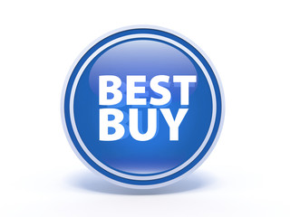 Best buy circular icon on white background