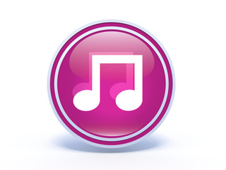 music circular icon on white background