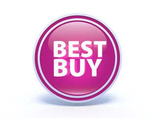 Best buy circular icon on white background