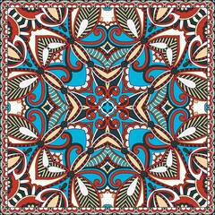 Traditional ornamental floral paisley bandanna. You can use this