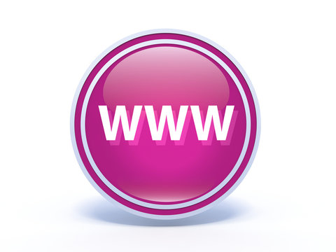 www circular icon on white background