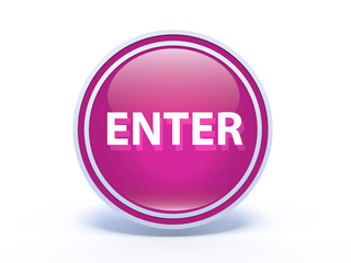 enter circular icon on white background