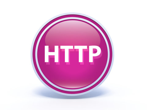 http circular icon on white background