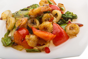 Seafood with vegetables