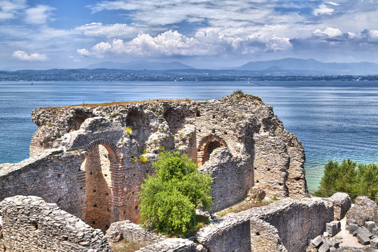 Grotto Catullus at the Lake Garda in Sirmione