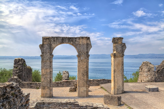Grotto Catullus at the Lake Garda in Sirmione