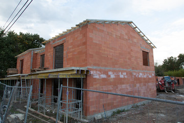 Obraz premium Maison en cours de construction