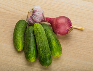 Cucumbers on the board