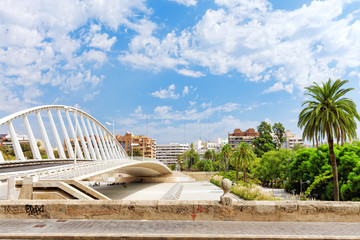 Cityscape of Valencia - third size population  city in Spain.