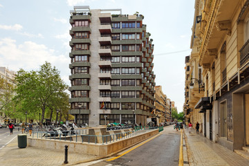 VALENCIA, SPAIN - SEPT 10: Cityscape of Valencia. September 10,