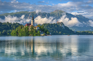 Lake Bled after raining