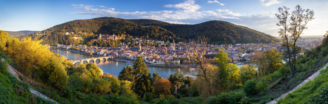 Blick vom Philosophenweg in Heidelberg
