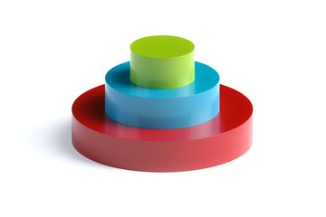 Colorful business graphic diagram on white background.