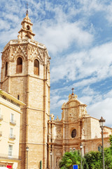 Fototapeta na wymiar Valencia cathedral temple in old town.Spain.