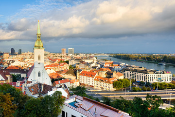Fototapeta premium Skyline of Bratislava, Slovakia