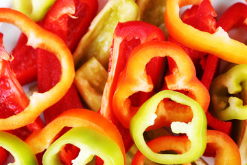 Sliced pepper as background