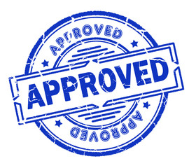 Fototapeta premium approved stamp on a white background