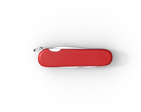 Red swiss army knife closed - bottom view