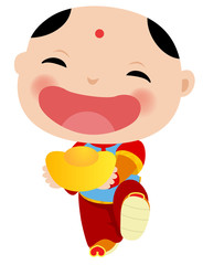 Chinese new year greeting card - boy