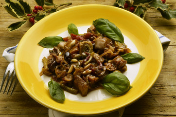 Caponata siciliana 카포나타 Cucina italiana expo milano 2015