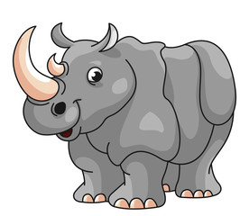Rhino Cartoon Illustration