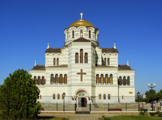 Fototapeta na wymiar Saint Vladimir Cathedral in Chersonesus Taurica, Sevastopol, Cri