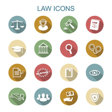 Law Long Shadow Icons