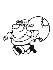 Weihnachtsmann weihnachten Zipfelmütze Sack