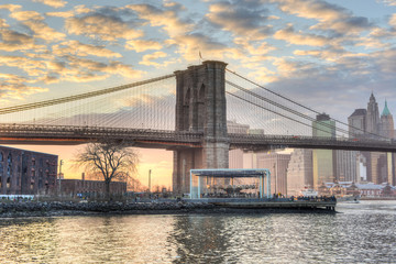 New York City Skyline and Brooklyn Bridge