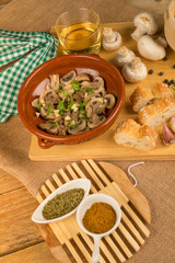 Cooking mushrooms