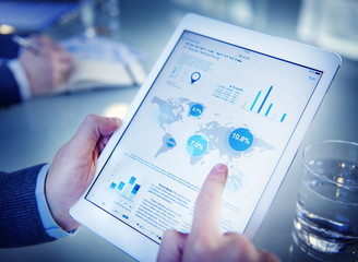 Businessman on an Online Financial Assessment