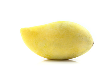 Yellow mango isolated on white background