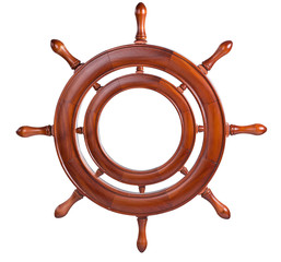 Frame for the image in the form of the ship's steering wheel.