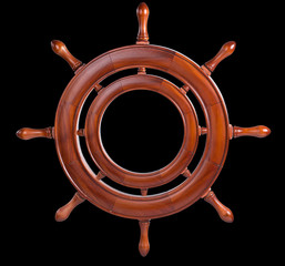 Frame for the image in the form of the ship's steering wheel.