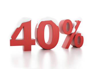 snowy discount. Winter Sale concept