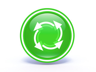 recycle circular icon on white background