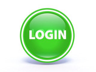 login circular icon on white background
